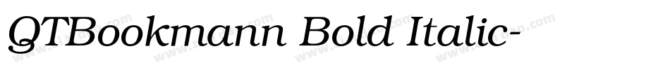 QTBookmann Bold Italic字体转换